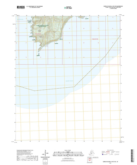 Gareloi Island A-4 OE S NE Alaska US Topo Map Image