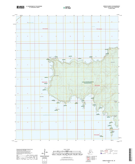 Gareloi Island B-1 NE Alaska US Topo Map Image