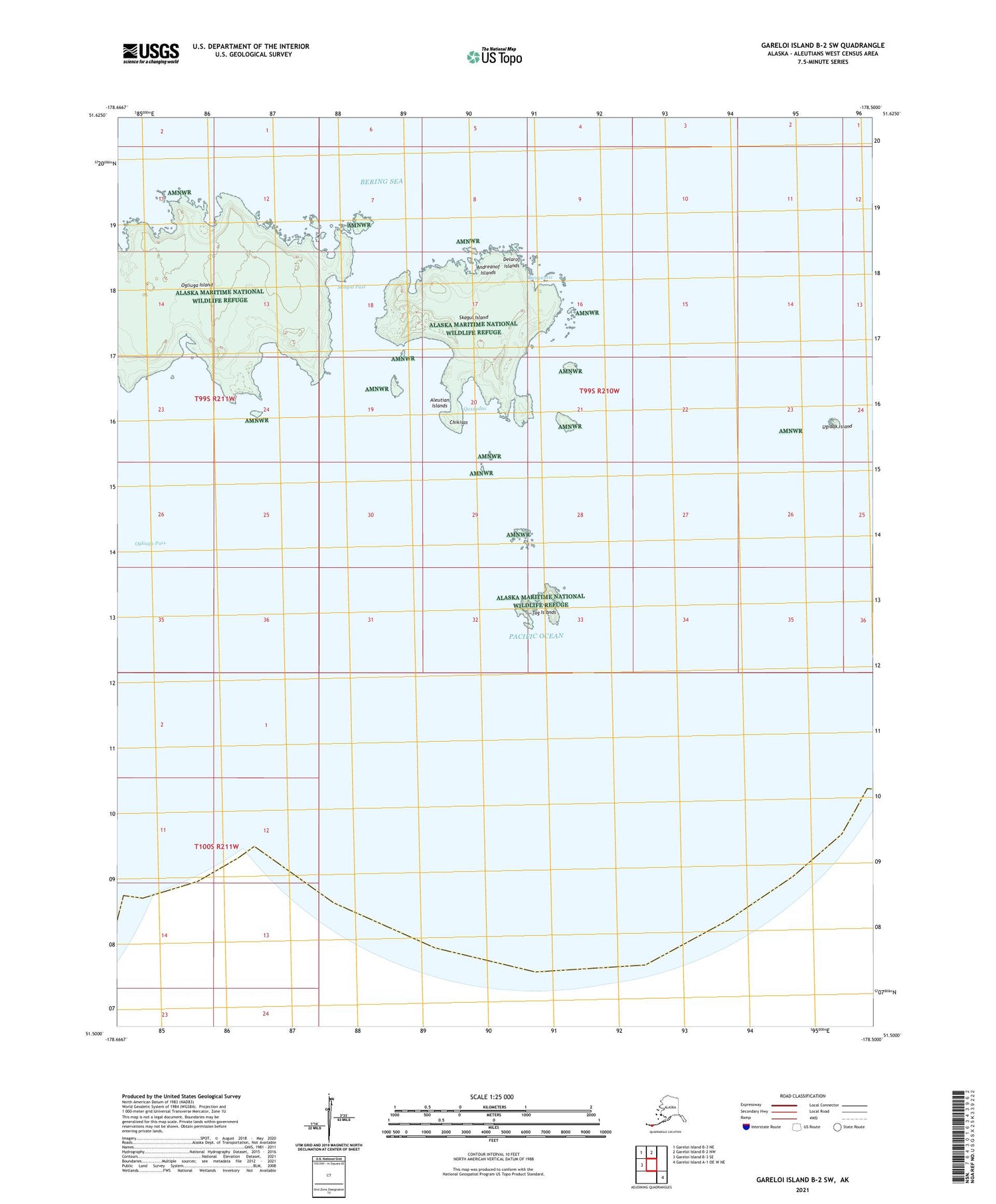 Gareloi Island B-2 SW Alaska US Topo Map Image