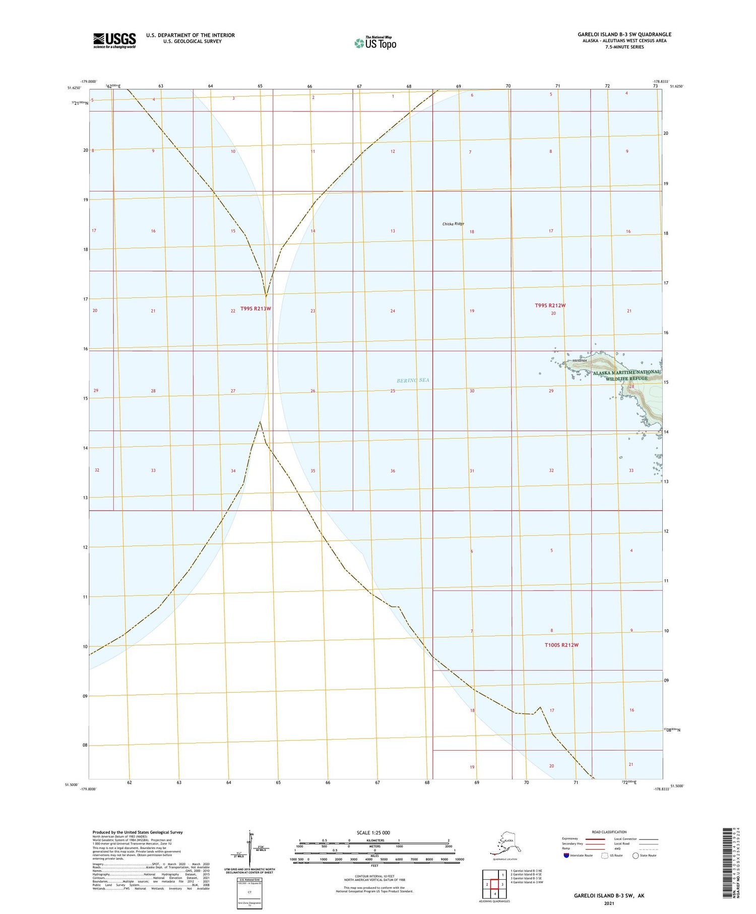 Gareloi Island B-3 SW Alaska US Topo Map Image