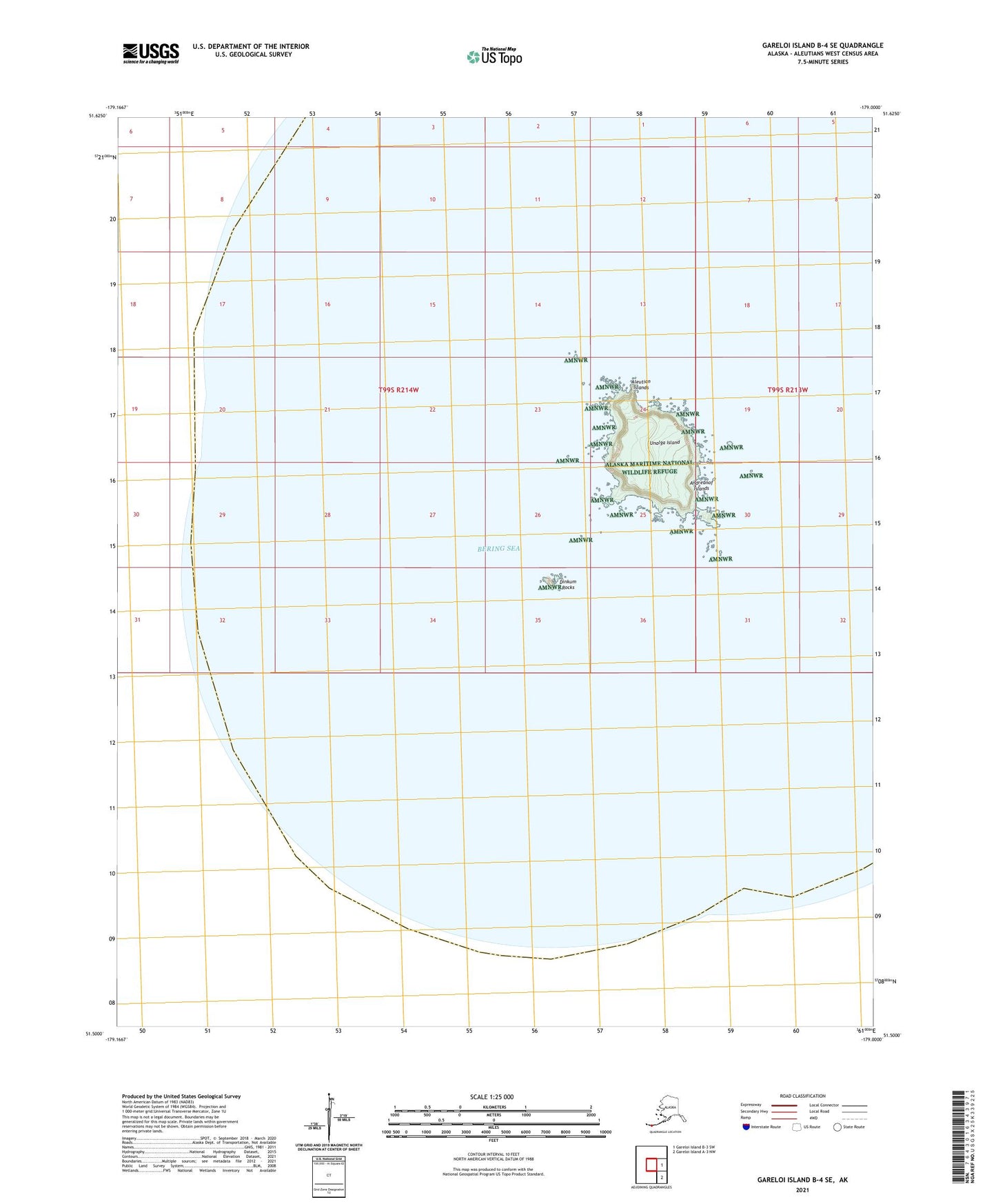 Gareloi Island B-4 SE Alaska US Topo Map Image