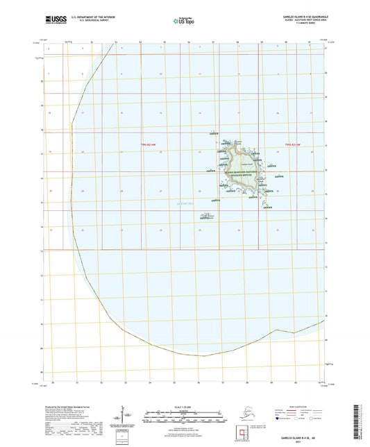 Gareloi Island B-4 SE Alaska US Topo Map Image