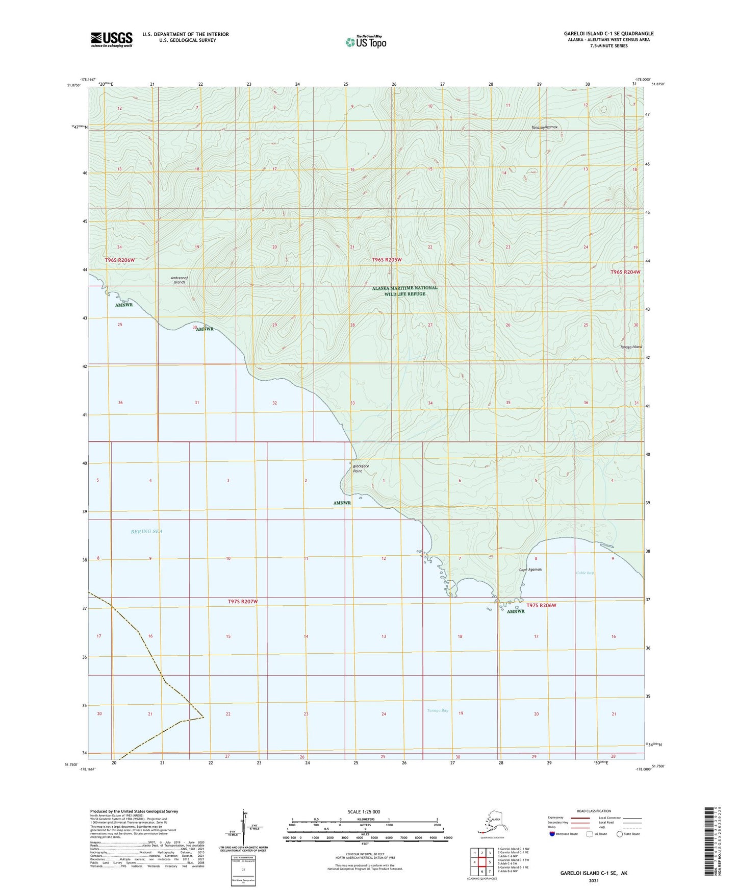 Gareloi Island C-1 SE Alaska US Topo Map Image