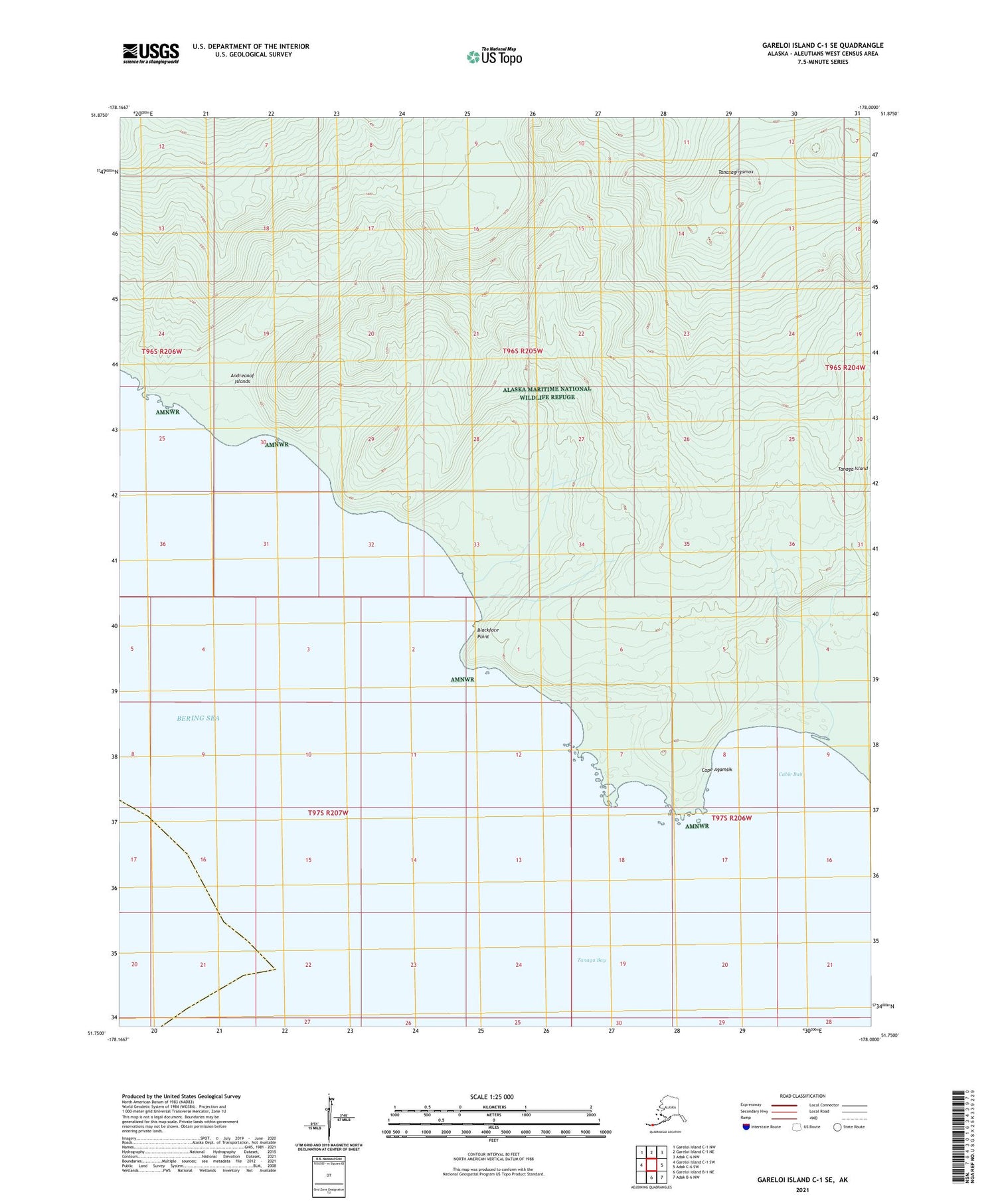 Gareloi Island C-1 SE Alaska US Topo Map Image