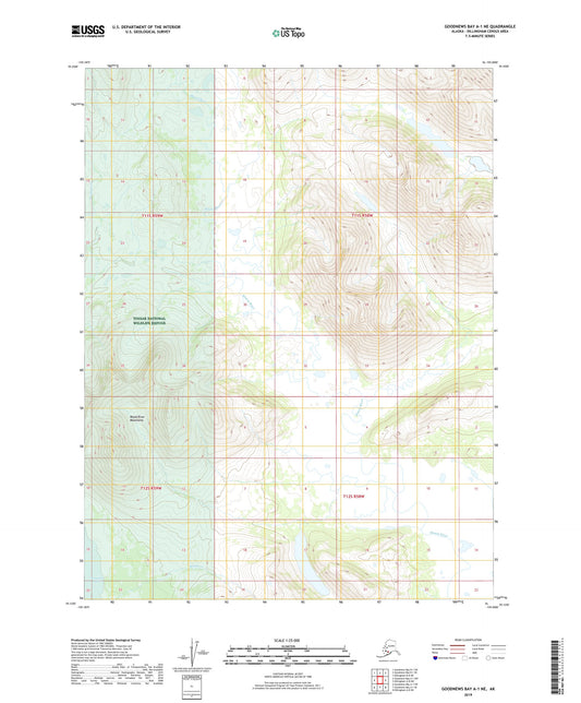 Goodnews Bay A-1 NE Alaska US Topo Map Image