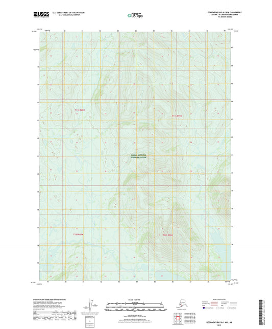Goodnews Bay A-1 NW Alaska US Topo Map Image