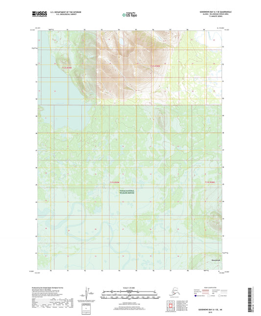 Goodnews Bay A-1 SE Alaska US Topo Map Image