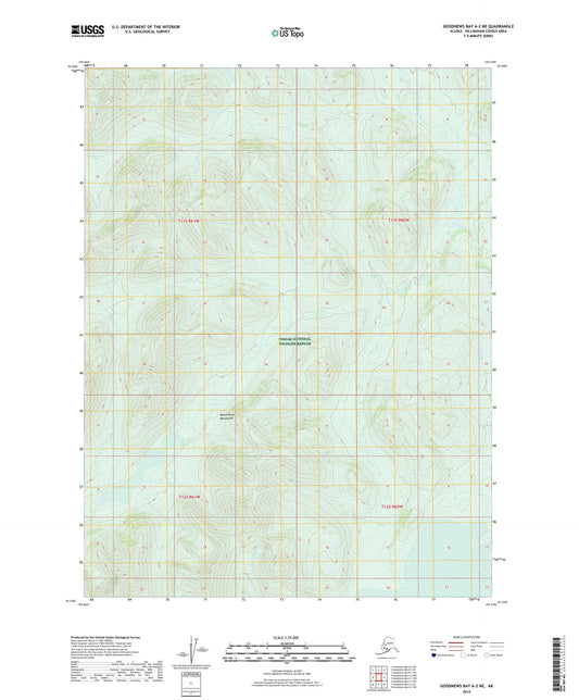 Goodnews Bay A-2 NE Alaska US Topo Map Image