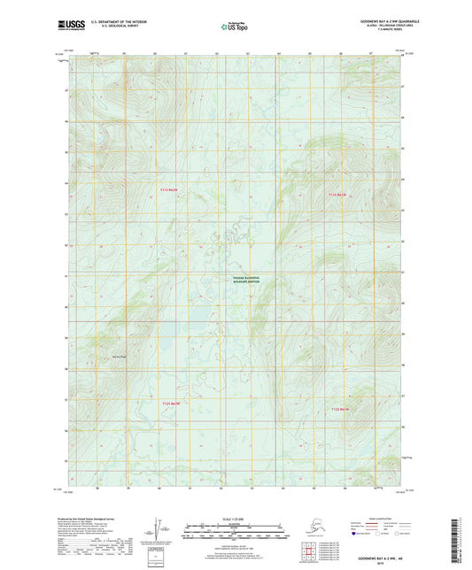 Goodnews Bay A-2 NW Alaska US Topo Map Image