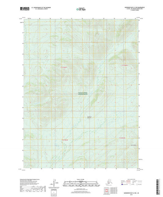Goodnews Bay A-3 NE Alaska US Topo Map Image
