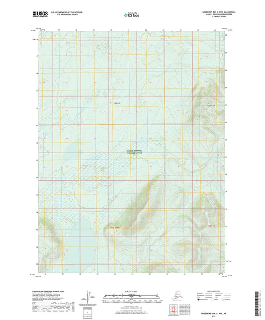 Goodnews Bay A-3 NW Alaska US Topo Map Image