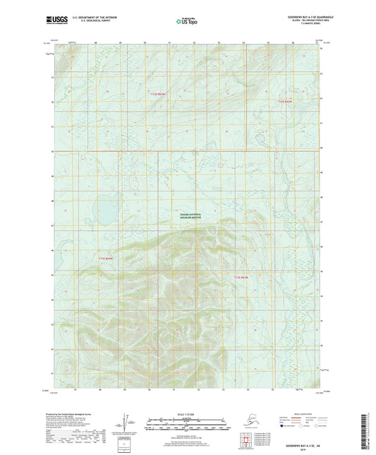 Goodnews Bay A-3 SE Alaska US Topo Map Image
