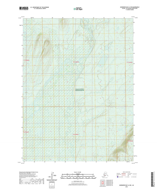 Goodnews Bay A-4 NE Alaska US Topo Map Image
