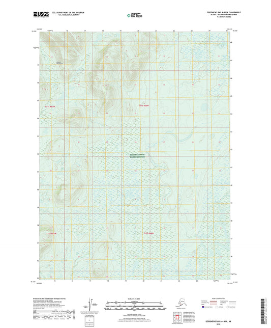 Goodnews Bay A-4 NW Alaska US Topo Map Image