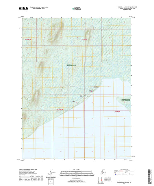 Goodnews Bay A-4 SW Alaska US Topo Map Image