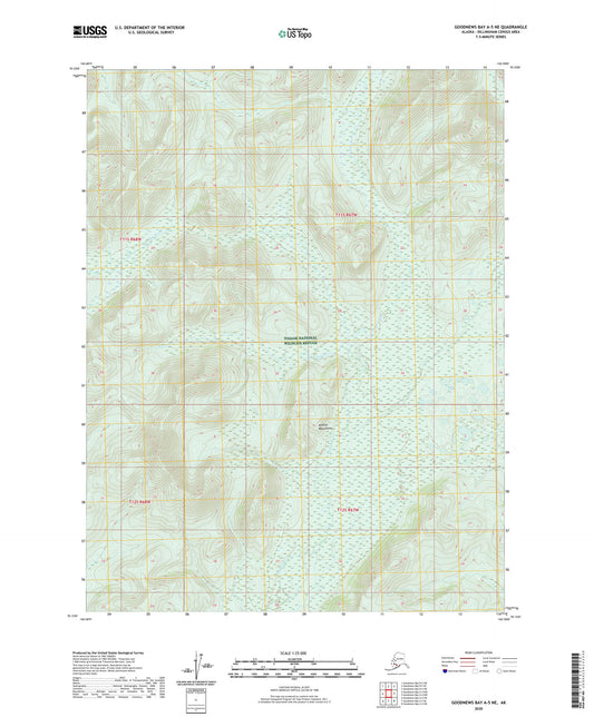 Goodnews Bay A-5 NE Alaska US Topo Map Image