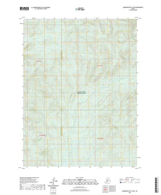 Goodnews Bay A-5 NW Alaska US Topo Map Image