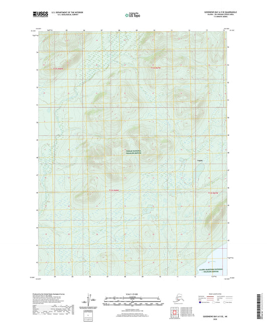 Goodnews Bay A-5 SE Alaska US Topo Map Image