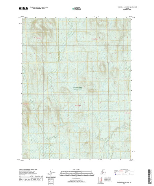 Goodnews Bay A-5 SW Alaska US Topo Map Image