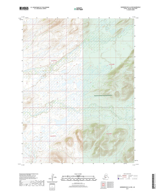 Goodnews Bay A-6 NW Alaska US Topo Map Image