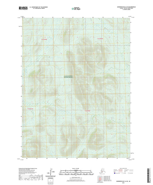 Goodnews Bay A-6 SE Alaska US Topo Map Image