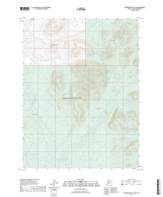 Goodnews Bay A-6 SW Alaska US Topo Map Image