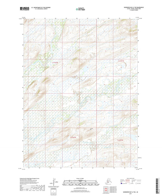 Goodnews Bay A-7 NE Alaska US Topo Map Image