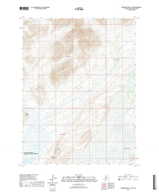 Goodnews Bay A-7 NW Alaska US Topo Map Image