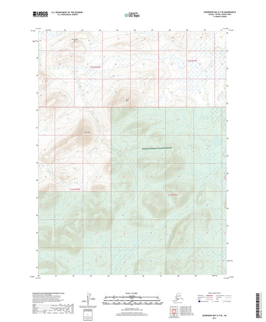 Goodnews Bay A-7 SE Alaska US Topo Map Image