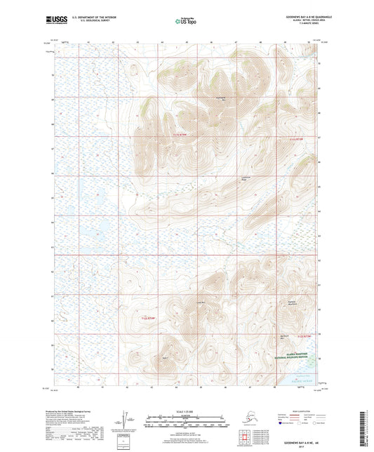 Goodnews Bay A-8 NE Alaska US Topo Map Image