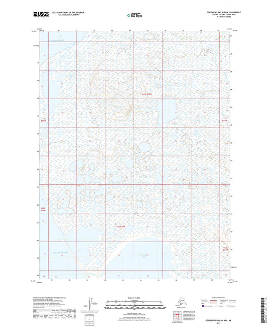 Goodnews Bay A-8 NW Alaska US Topo Map Image