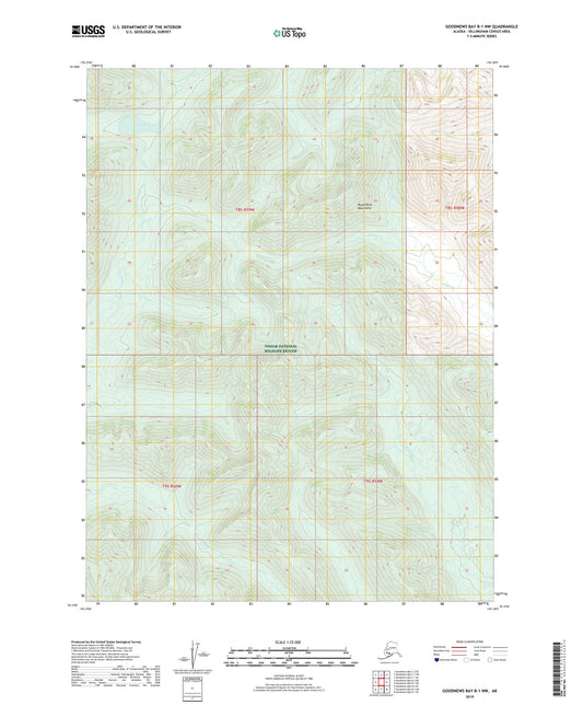 Goodnews Bay B-1 NW Alaska US Topo Map Image