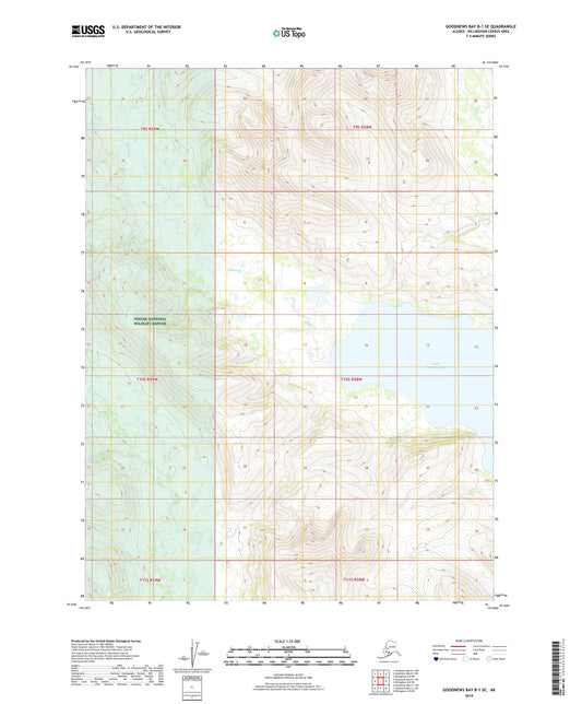 Goodnews Bay B-1 SE Alaska US Topo Map Image