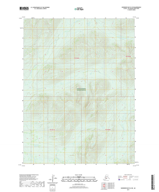 Goodnews Bay B-2 NE Alaska US Topo Map Image