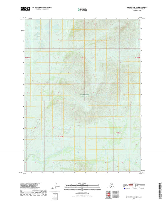 Goodnews Bay B-2 NW Alaska US Topo Map Image