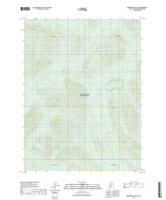 Goodnews Bay B-2 SE Alaska US Topo Map Image