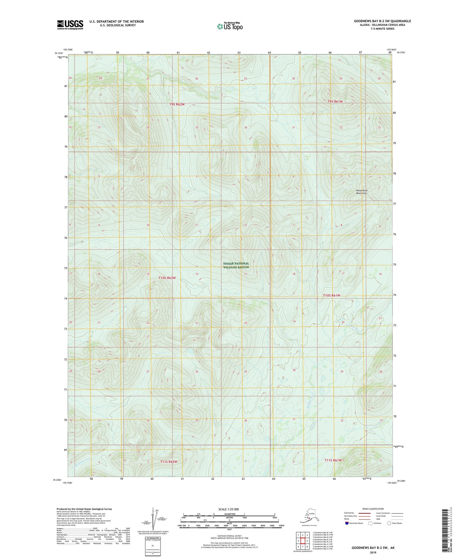 Goodnews Bay B-2 SW Alaska US Topo Map Image