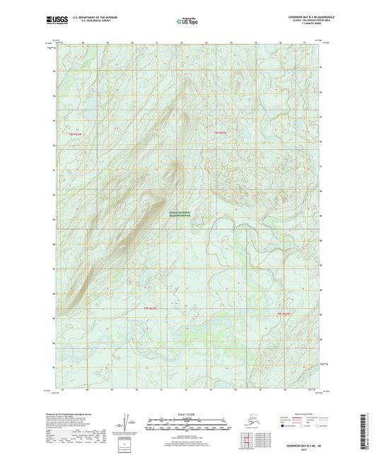 Goodnews Bay B-3 NE Alaska US Topo Map Image