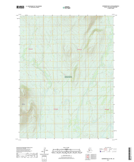 Goodnews Bay B-3 NW Alaska US Topo Map Image