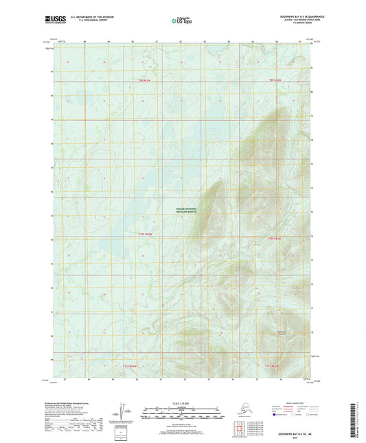 Goodnews Bay B-3 SE Alaska US Topo Map Image