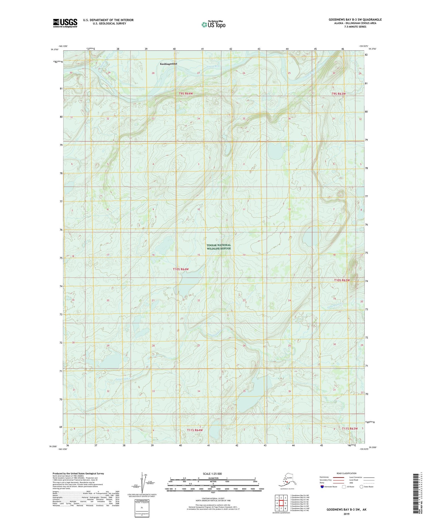 Goodnews Bay B-3 SW Alaska US Topo Map Image