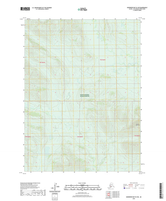 Goodnews Bay B-4 NE Alaska US Topo Map Image