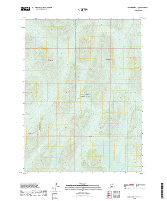 Goodnews Bay B-4 NW Alaska US Topo Map Image