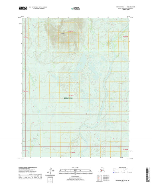 Goodnews Bay B-4 SE Alaska US Topo Map Image