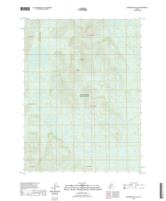 Goodnews Bay B-4 SW Alaska US Topo Map Image