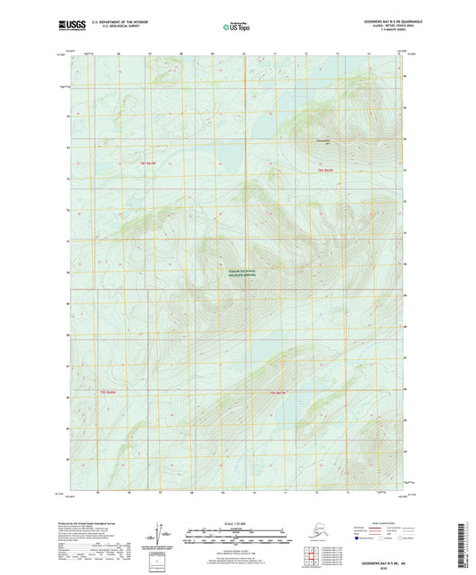Goodnews Bay B-5 NE Alaska US Topo Map Image