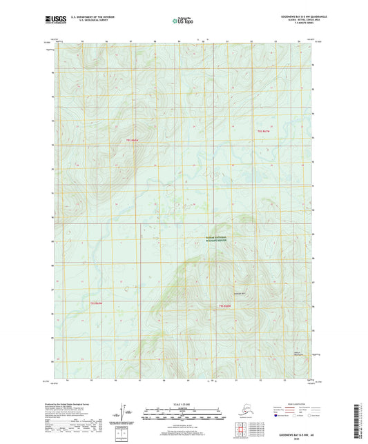 Goodnews Bay B-5 NW Alaska US Topo Map Image