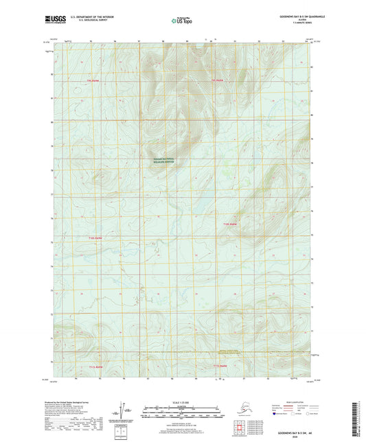 Goodnews Bay B-5 SW Alaska US Topo Map Image