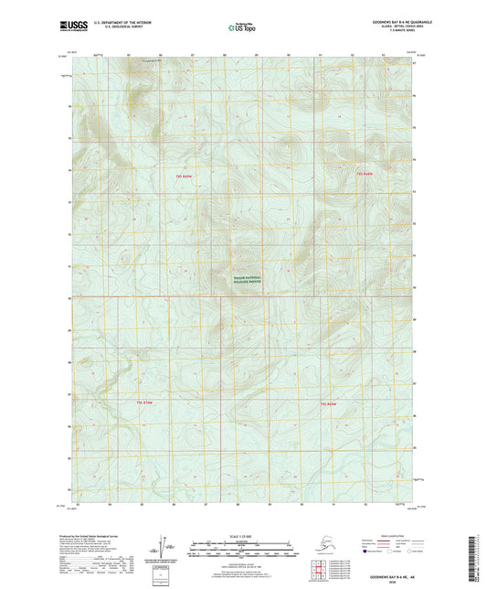 Goodnews Bay B-6 NE Alaska US Topo Map Image