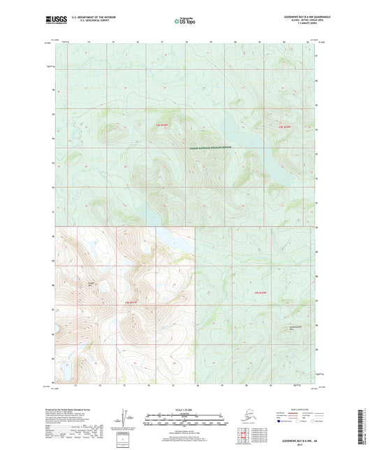 Goodnews Bay B-6 NW Alaska US Topo Map Image